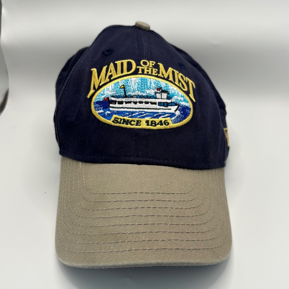 Vintage Ball Cap New Era OSFA Navy Blue Cotton Maid of the Mist Niagara Falls